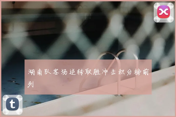 湖南队客场逆转取胜冲击积分榜前列