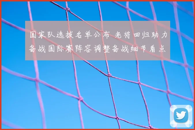 国家队选拔名单公布 老将回归助力备战国际赛阵容调整备战细节看点