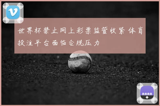 世界杯禁止网上彩票监管收紧 体育投注平台面临合规压力